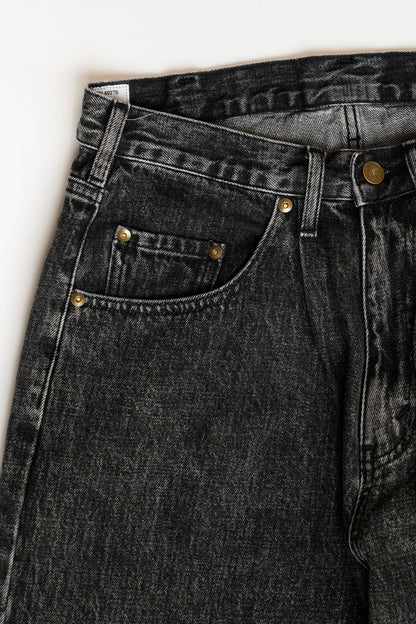 DENIM BAGGY PANTS - BLACK CHEMICAL