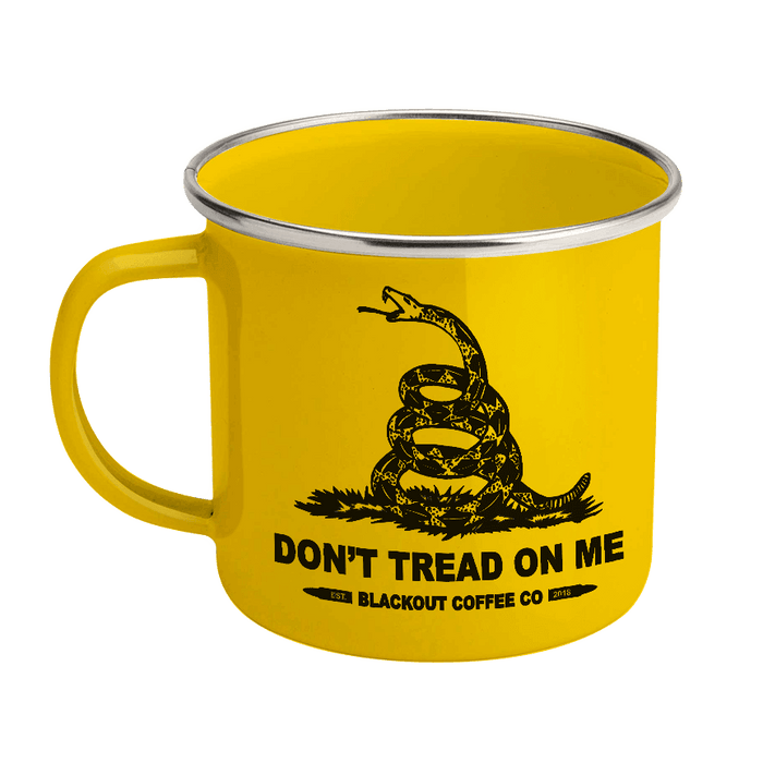 Don't Tread On Me Enamel Steel Mug 12 oz