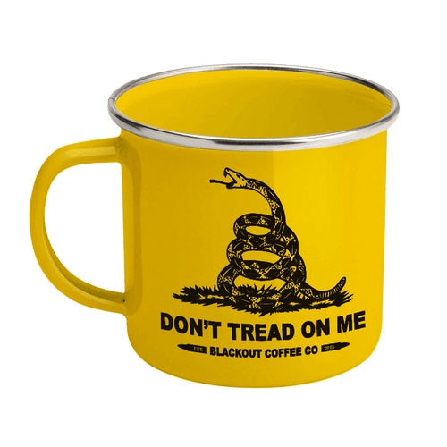 Don't Tread On Me Enamel Steel Mug 12 oz