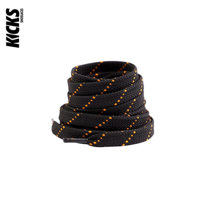Black-Orange-Dot-Patterned-Shoelaces