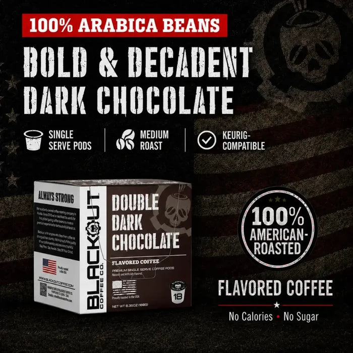 DOUBLE DARK CHOCOLATE - FLAVORED COFFEE PODS 18CT