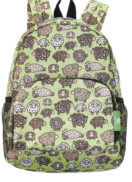 Eco Chic Packable Backpacks - Cute Sheep