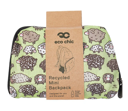 Eco Chic Packable Backpacks - Cute Sheep