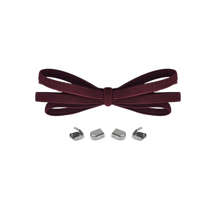 Wine Red / One Size Fits All / Elastic No-Tie Shoe laces | 8mm Wide