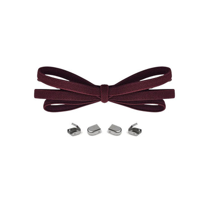 Wine Red / One Size Fits All / Elastic No-Tie Shoe laces | 8mm Wide