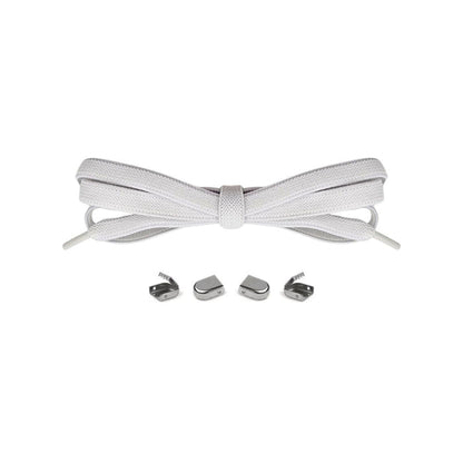 White / One Size Fits All / Elastic No-Tie Shoe laces | 8mm Wide