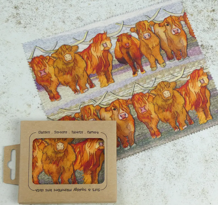 Emma Ball Highland Coos Lens Cloth