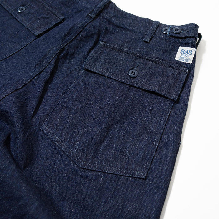 F0541 888 DENIM BAKER PANTS - INDIGO