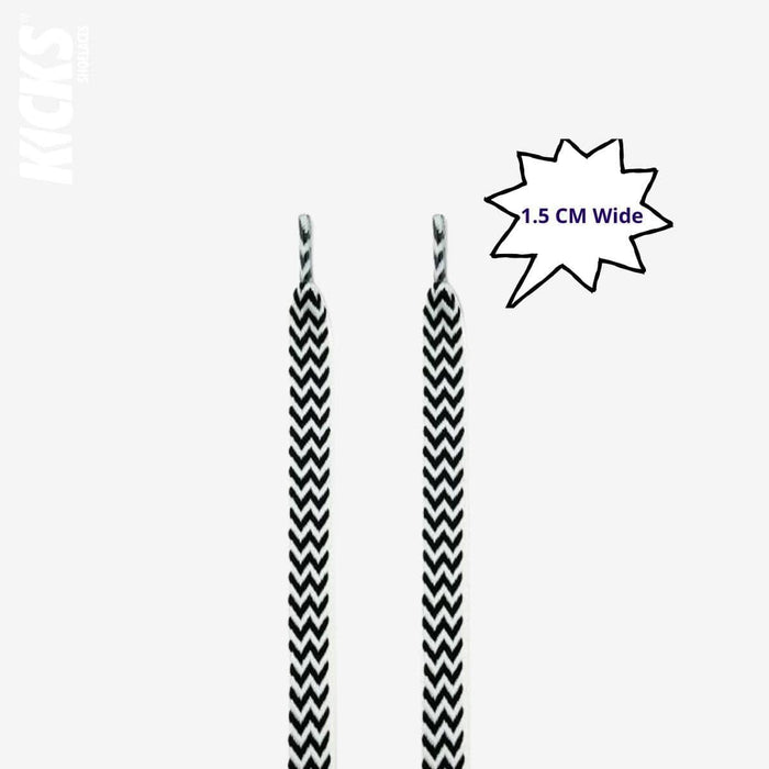 1.5CM White Black / 120cm