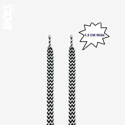 1.5CM White Black / 120cm