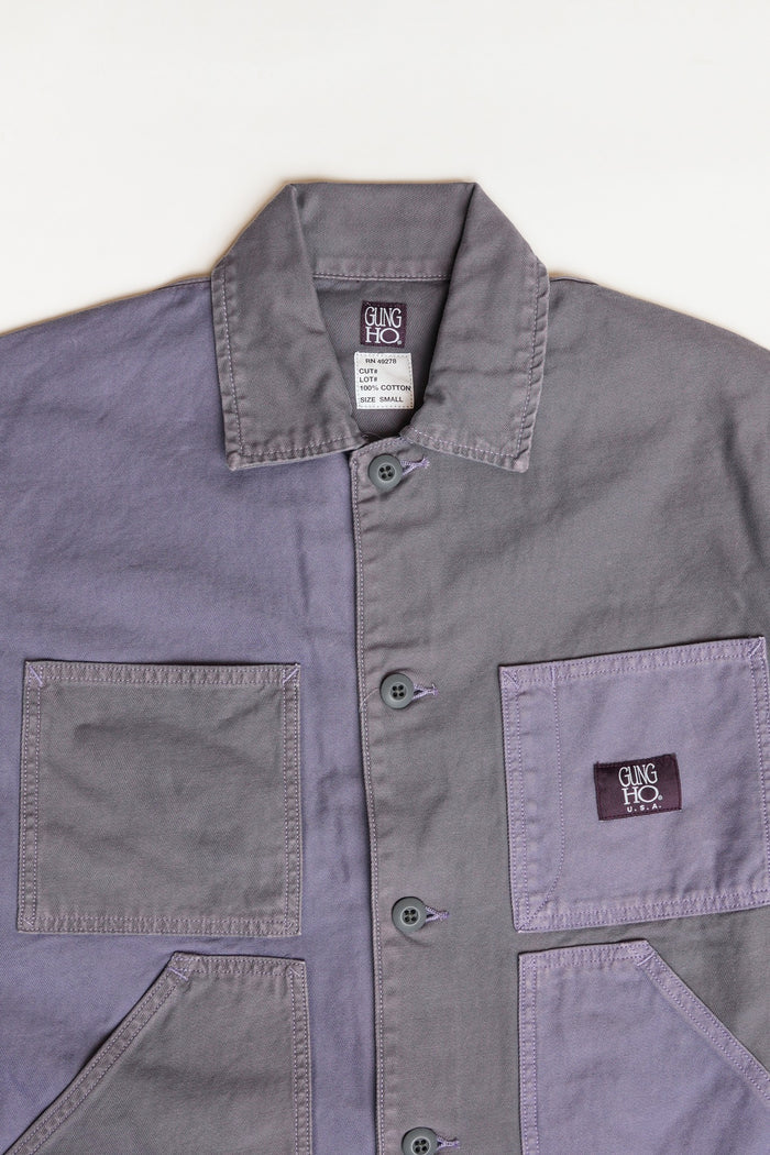 FATIGUE COVER JACKET (BACK SATIN) - BLUE GREY