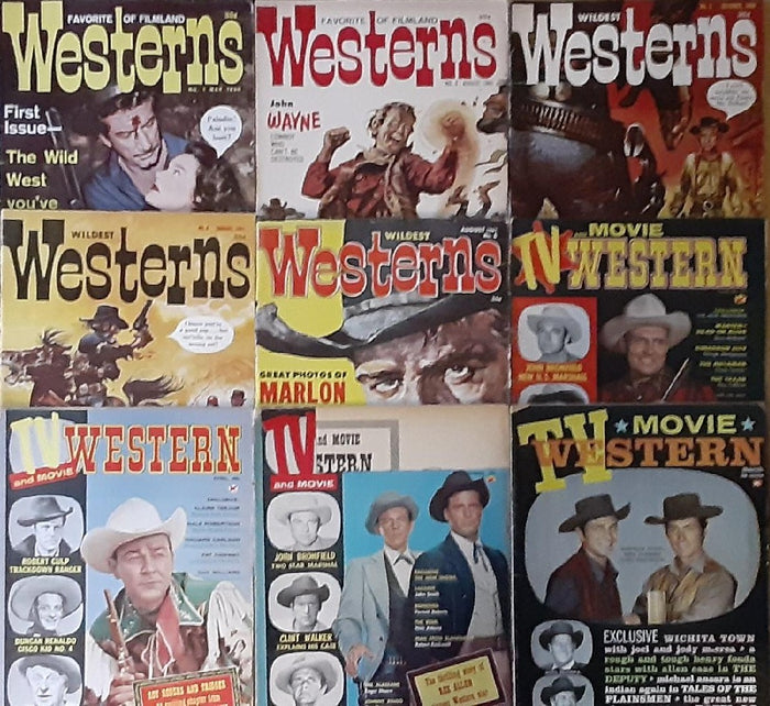 FAVORITE WESTERNS OF FILMLAND/WILDEST WESTERNS #1-4 & #6 Plus TV & MOVIE WESTERNS V1 #4-5 V2 #3-4 Set of 9