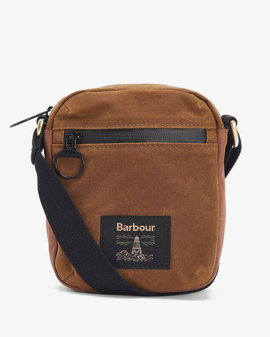 FIELD WAX CROSSBODY BAG - TAN/BLACK