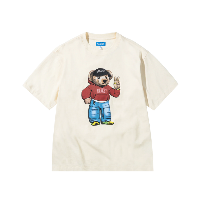FIT CHECK BEAR T-SHIRT - BUTTER CREAM
