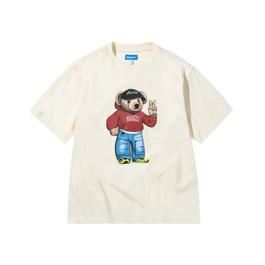 FIT CHECK BEAR T-SHIRT - BUTTER CREAM