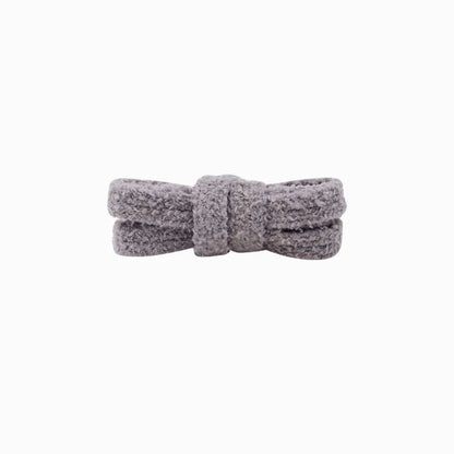 Slate Gray Fluffy Fat Laces
