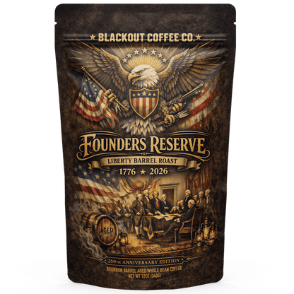 Founders Reserve | Liberty Barrel Roast | Bourbon Barrel Aged Whole Bean Coffee