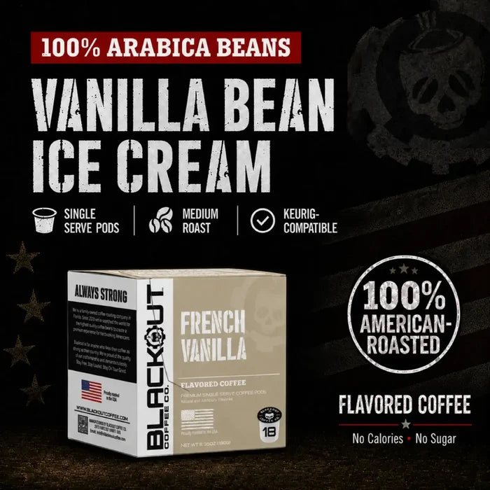 FRENCH VANILLA FLAVORED COFFEE PODS 18CT