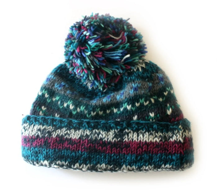From The Source Nordic Knit Wool Bobble Hat