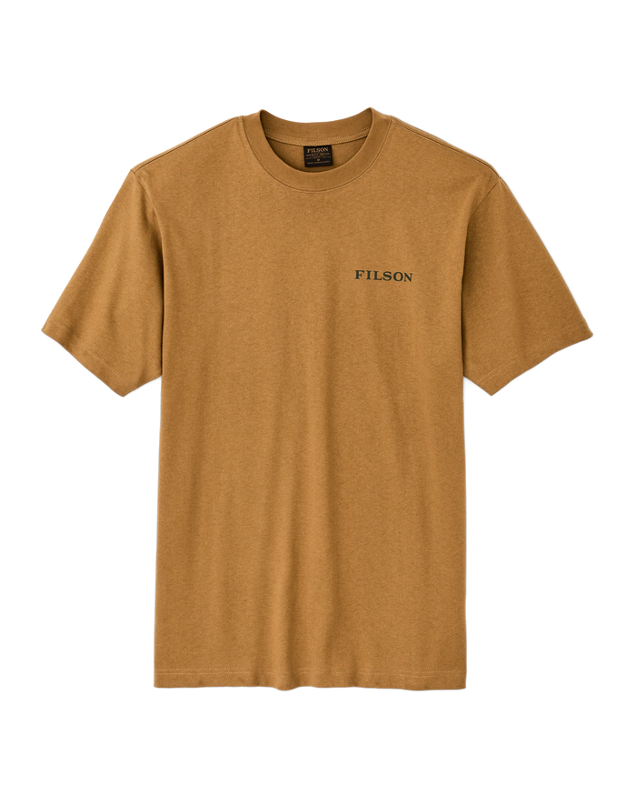 FRONTIER LOGO T-SHIRT - GOLDEN TAN/SCENIC MARK