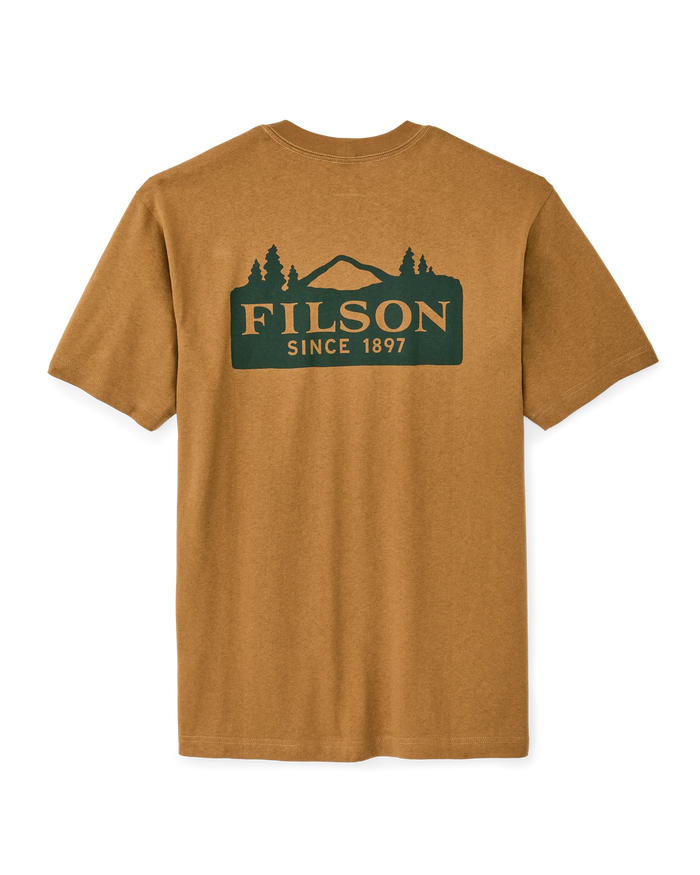 FRONTIER LOGO T-SHIRT - GOLDEN TAN/SCENIC MARK