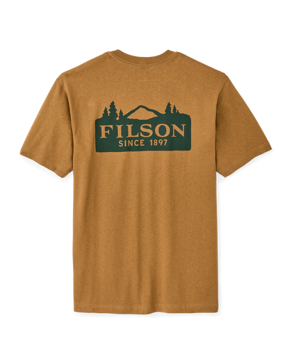 FRONTIER LOGO T-SHIRT - GOLDEN TAN/SCENIC MARK