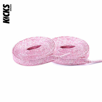 Pink / 120 CM / 47 IN / Glitter Laces | 9 mm