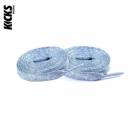 Sky Blue / 120 CM / 47 IN / Glitter Laces | 9 mm