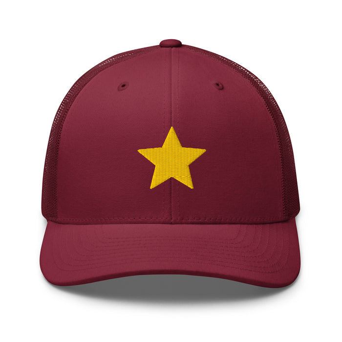 Cranberry / One Size Fits Most / Embroidered Trucker Cap Hat