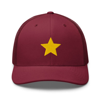Cranberry / One Size Fits Most / Embroidered Trucker Cap Hat
