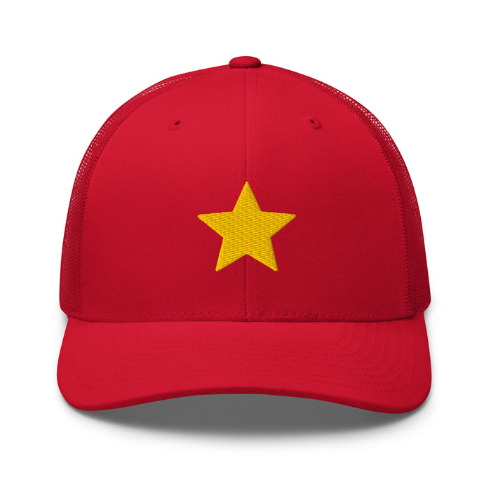 Red / One Size Fits Most / Embroidered Trucker Cap Hat