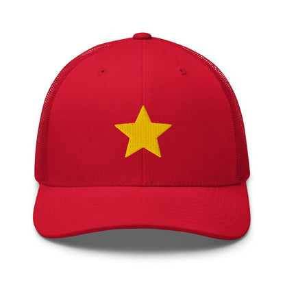 Red / One Size Fits Most / Embroidered Trucker Cap Hat