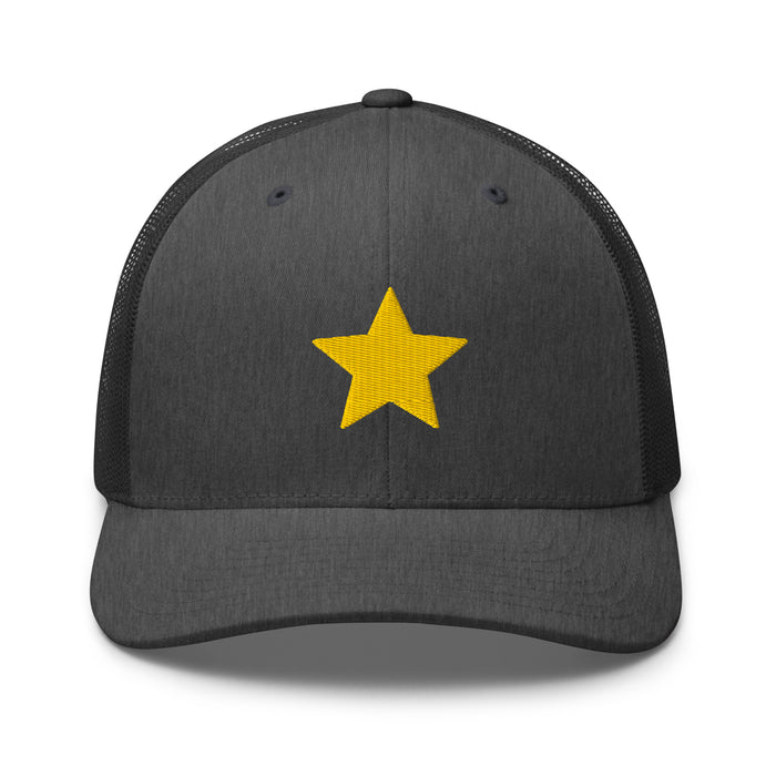 Dark Heather Gray / One Size Fits Most / Embroidered Trucker Cap Hat