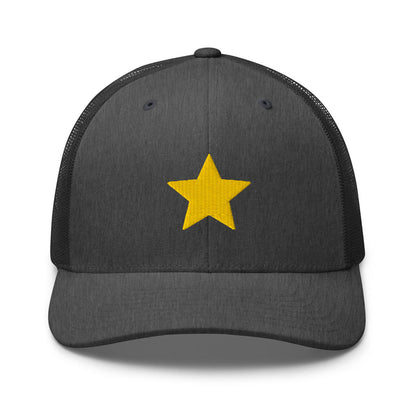 Dark Heather Gray / One Size Fits Most / Embroidered Trucker Cap Hat