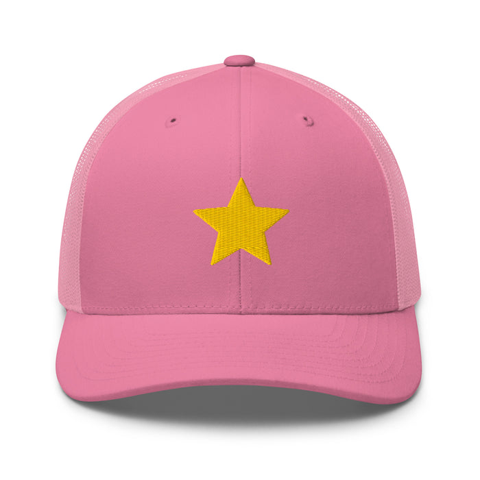 Pink / One Size Fits Most / Embroidered Trucker Cap Hat