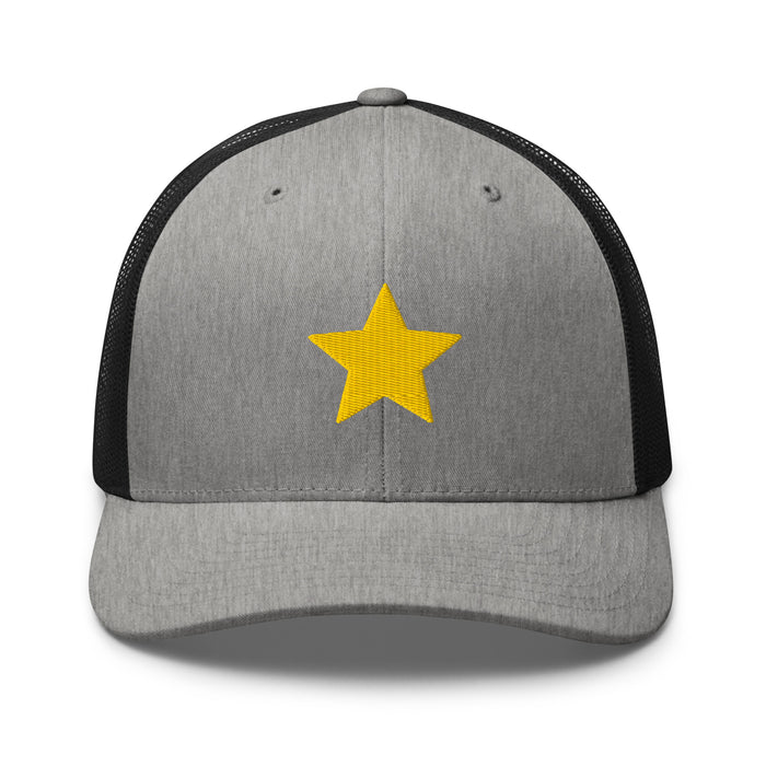 Heather/ Black / One Size Fits Most / Embroidered Trucker Cap Hat