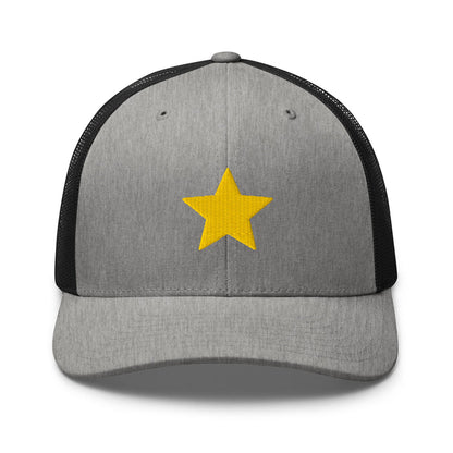 Heather/ Black / One Size Fits Most / Embroidered Trucker Cap Hat
