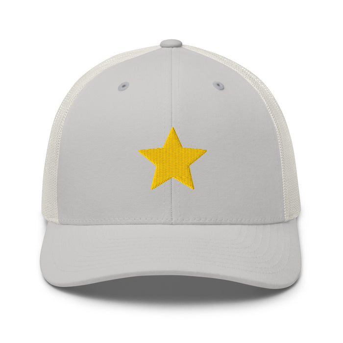 Silver / One Size Fits Most / Embroidered Trucker Cap Hat
