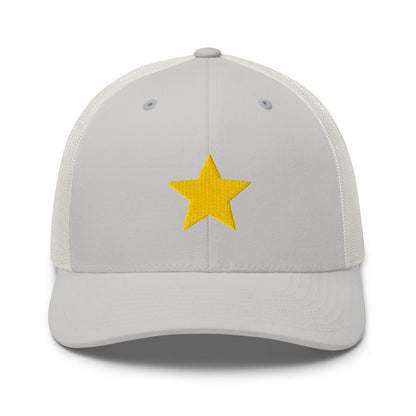 Silver / One Size Fits Most / Embroidered Trucker Cap Hat