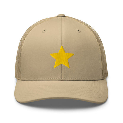Khaki / One Size Fits Most / Embroidered Trucker Cap Hat