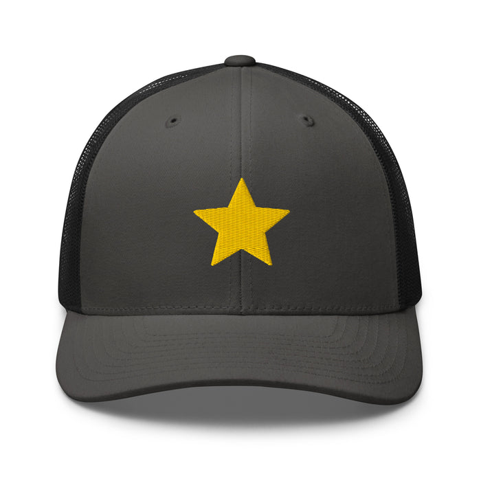 Charcoal/ Black / One Size Fits Most / Embroidered Trucker Cap Hat