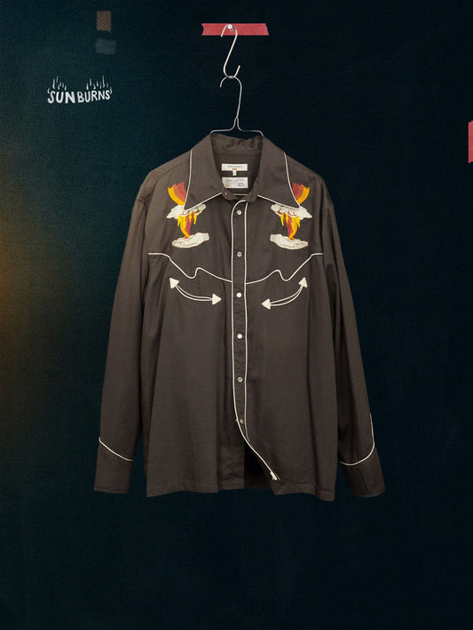 Gonzo Western Shirt Sunburns   - Black/Brown