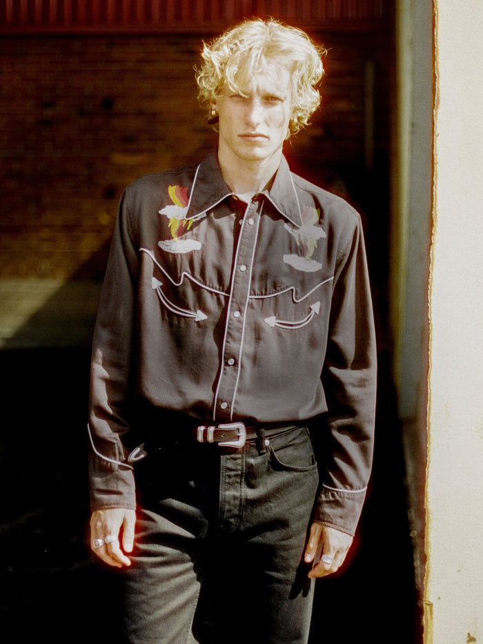 Gonzo Western Shirt Sunburns   - Black/Brown