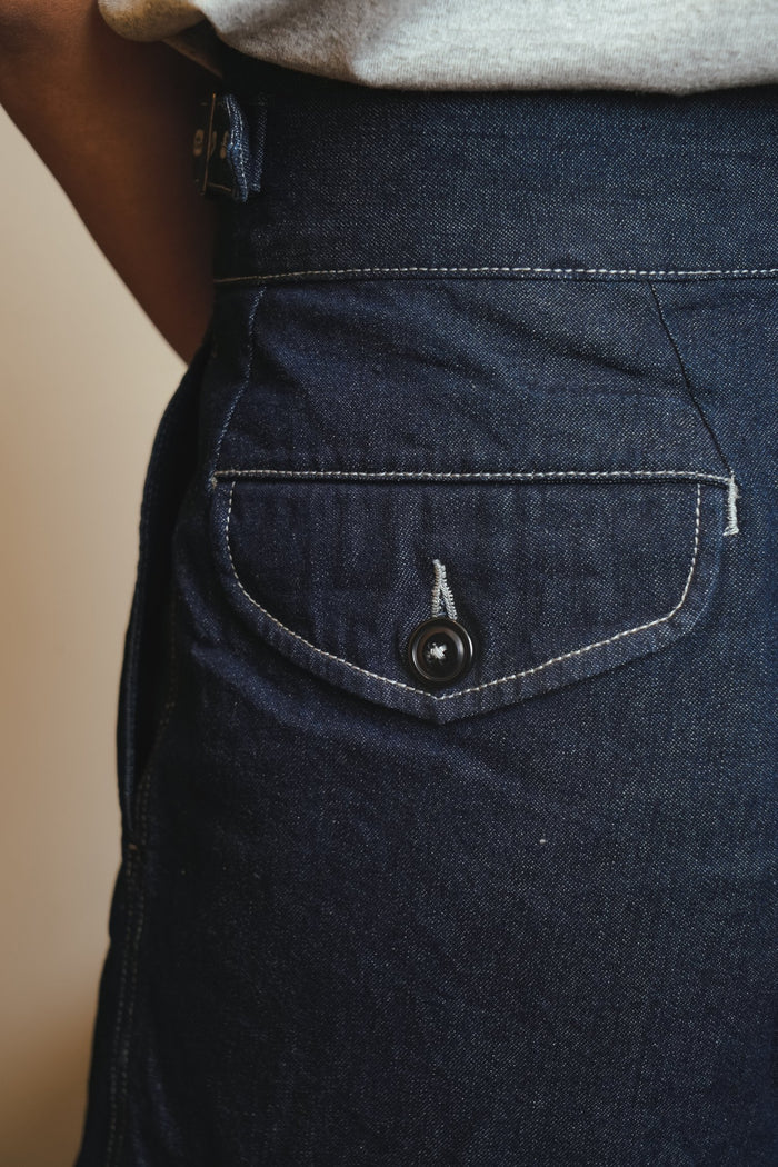 GURKHA SHORTS - INDIGO DENIM