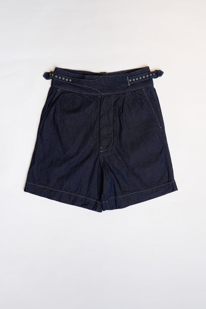 GURKHA SHORTS - INDIGO DENIM