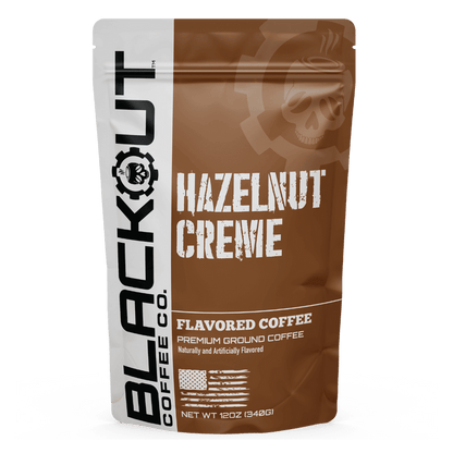 Hazelnut creme 12oz bags blackout coffee