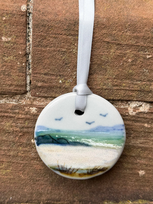 Highland Stoneware Seascape Hanging Ornament