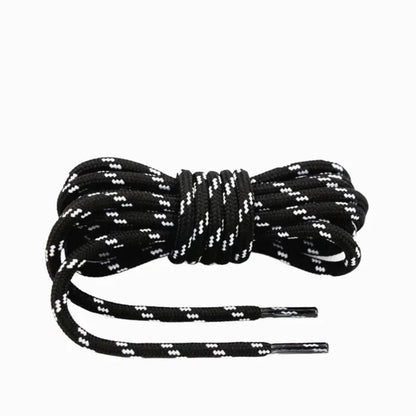 Black and White / 100 CM / 39 IN / Round Shoe Laces | 4 mm