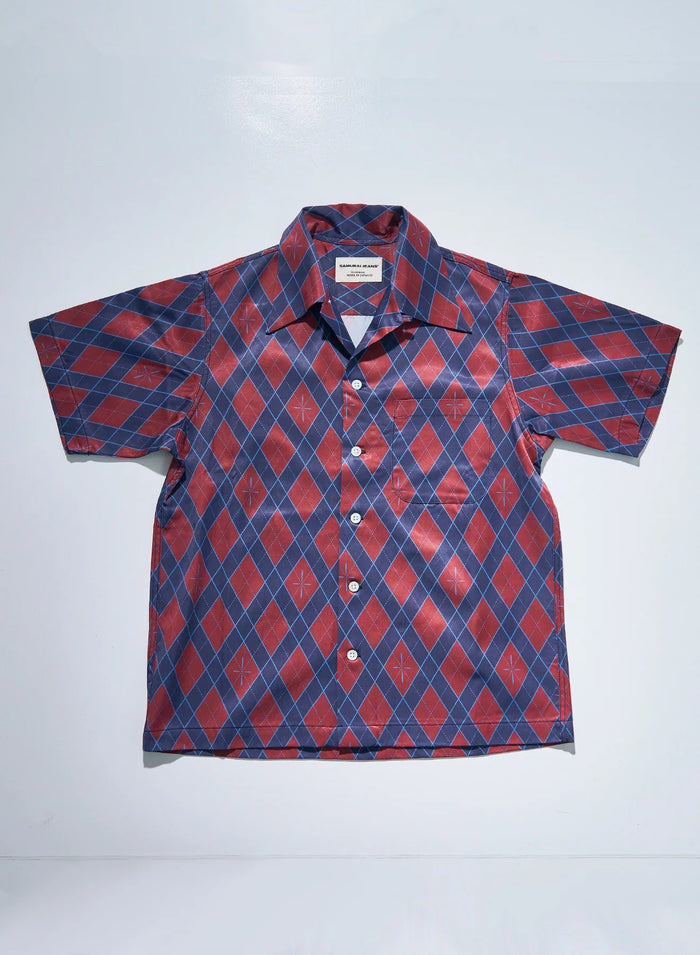 HSA25-01 "NARAHIRA" SNAKE PATTERN SHIRT - RED
