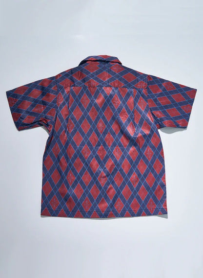 HSA25-01 "NARAHIRA" SNAKE PATTERN SHIRT - RED